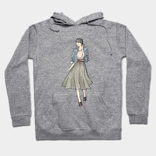 Stylish illustration woman Hoodie